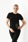 Nue Kadın Nakışlı Siyah Tshirt