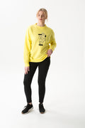 Kadın Kapüşon Sarı İki İplik Sweatshirt