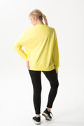 Kadın Kapüşon Sarı İki İplik Sweatshirt