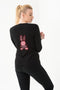 Tavşan Aplike Arka Detaylı Uzun Kol Tshirt